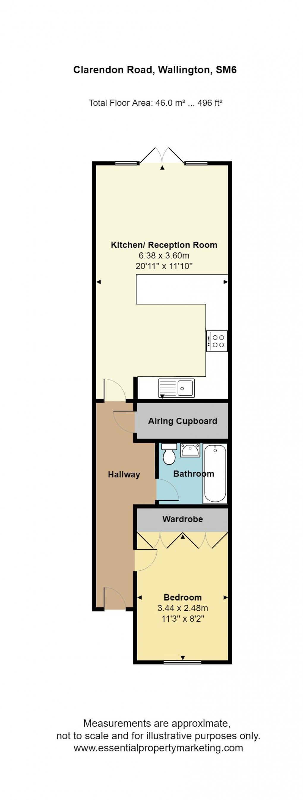 Floorplan for Clarendon Road, Wallington, Surrey