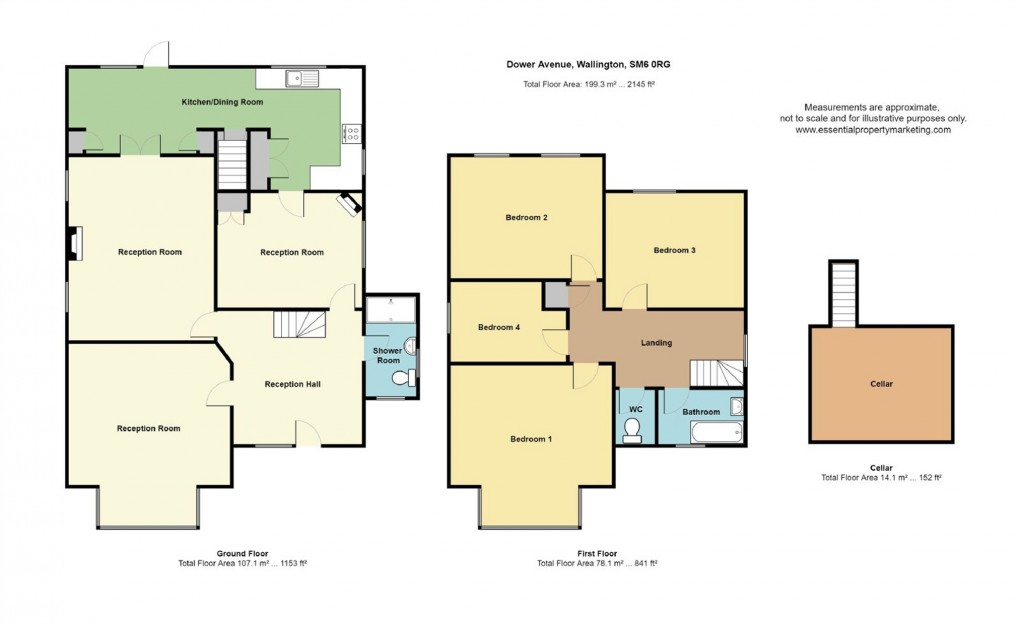 Floorplan for Dower Avenue, WALLINGTON, Surrey