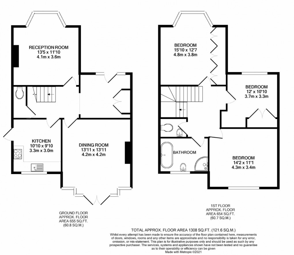 Floorplan for Harcourt Road, Wallington, Surrey