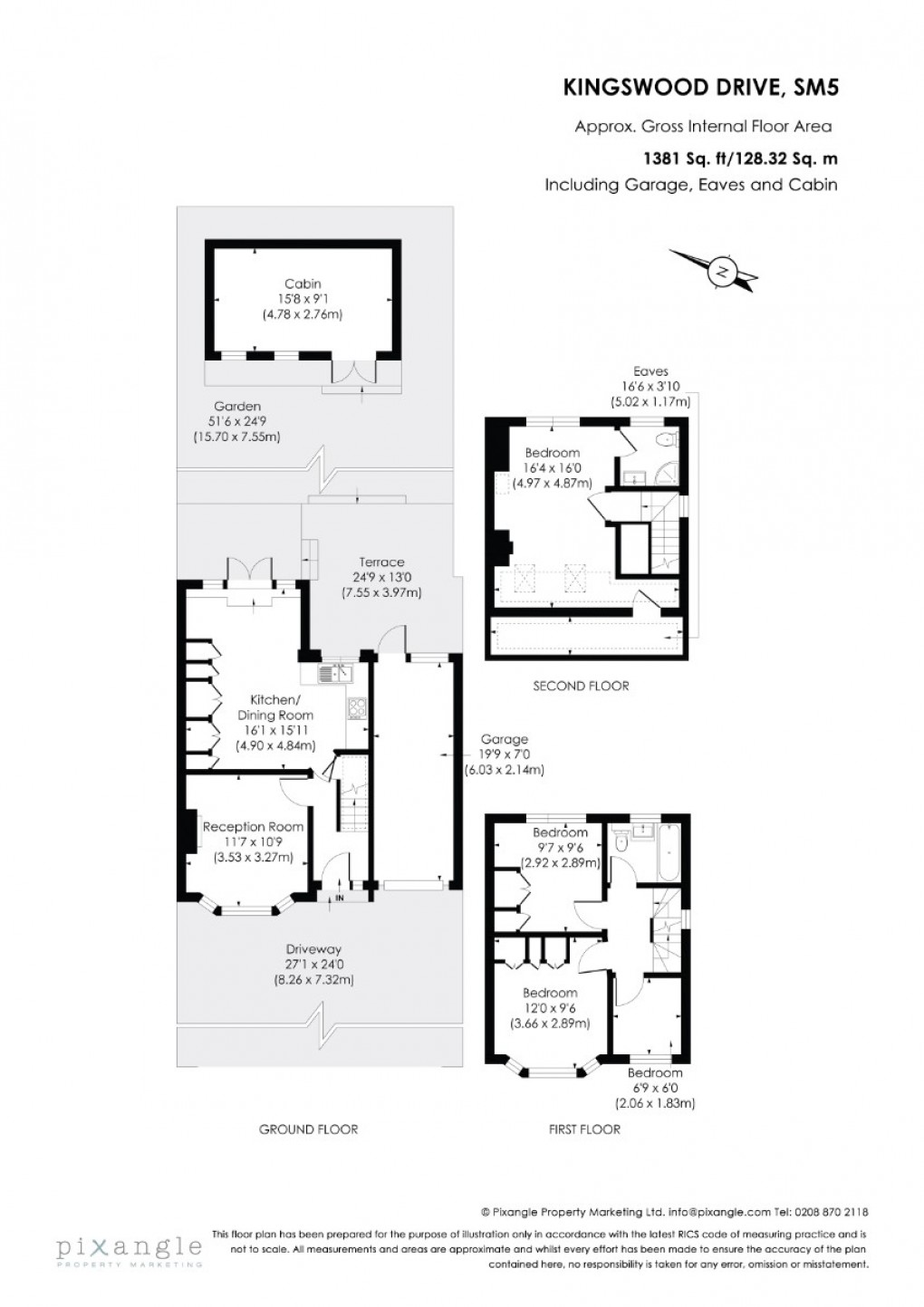 Floorplan for Kingswood Drive, CARSHALTON, Surrey