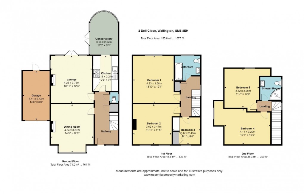 Floorplan for Dell Close, WALLINGTON, Surrey