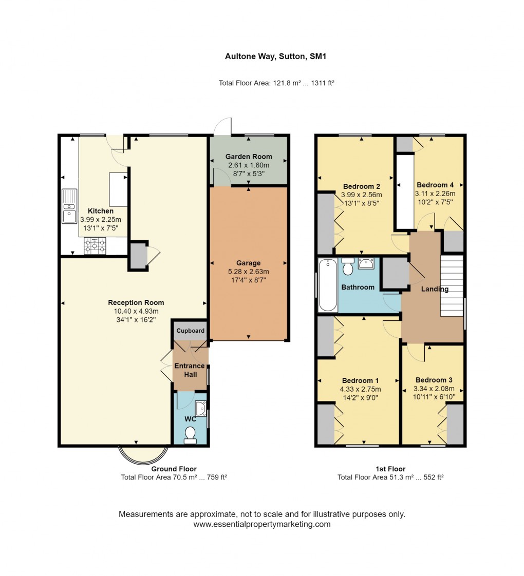 Floorplan for Aultone Way, Sutton, Surrey