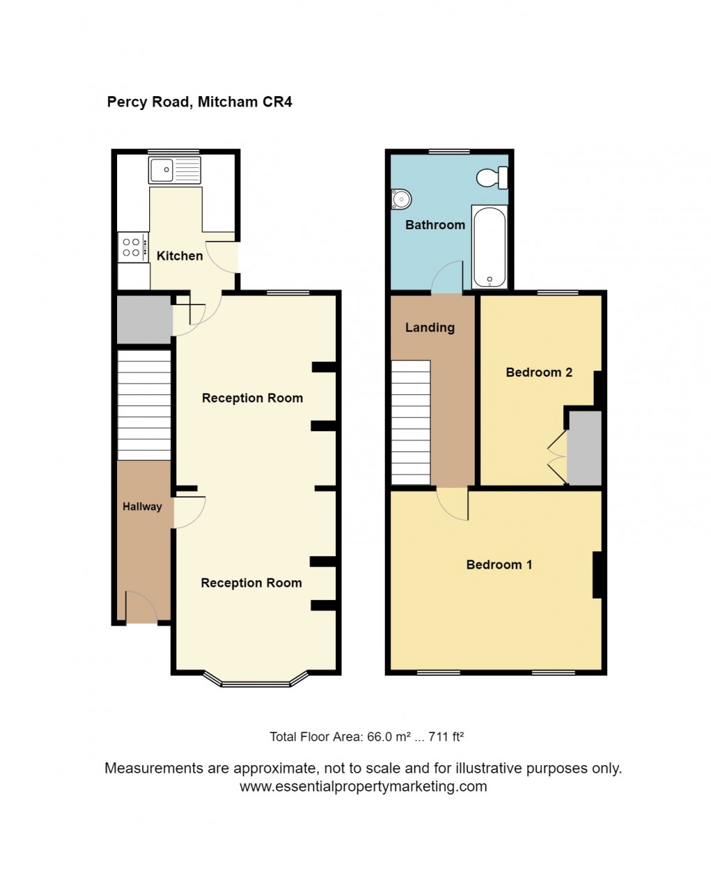 Floorplan for Percy Road, Mitcham, Surrey
