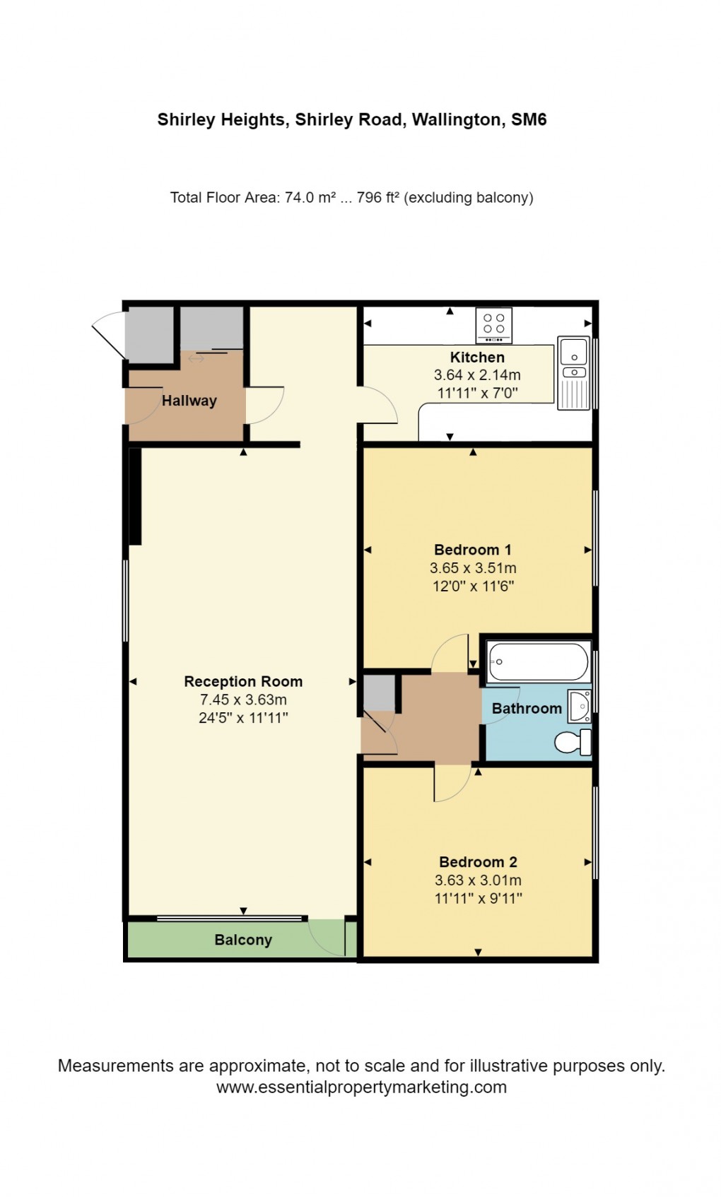 Floorplan for Shirley Road, Wallington, Surrey