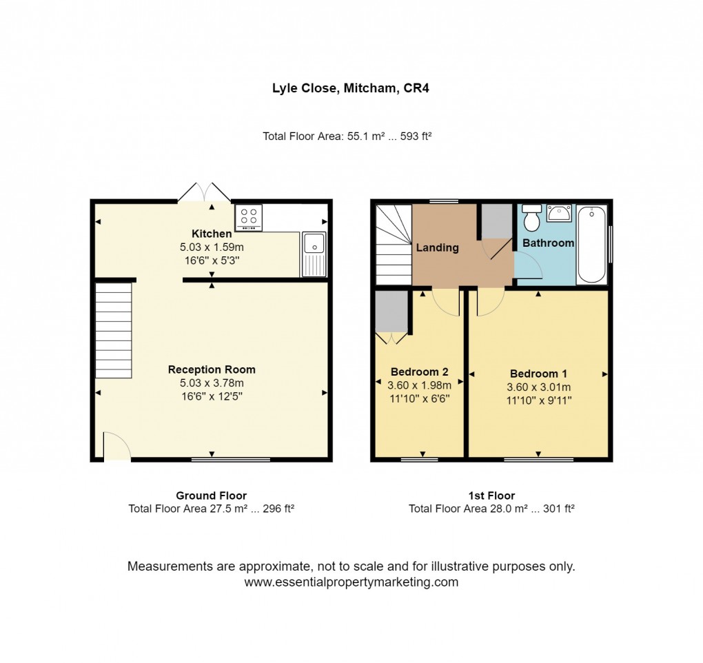 Floorplan for Lyle Close, Mitcham, Surrey