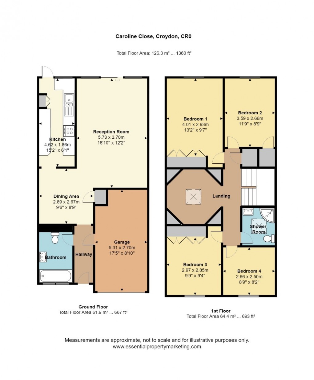 Floorplan for Caroline Close, East Croydon, Surrey