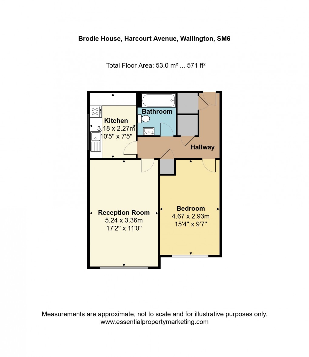 Floorplan for Harcourt Avenue, Wallington, Surrey