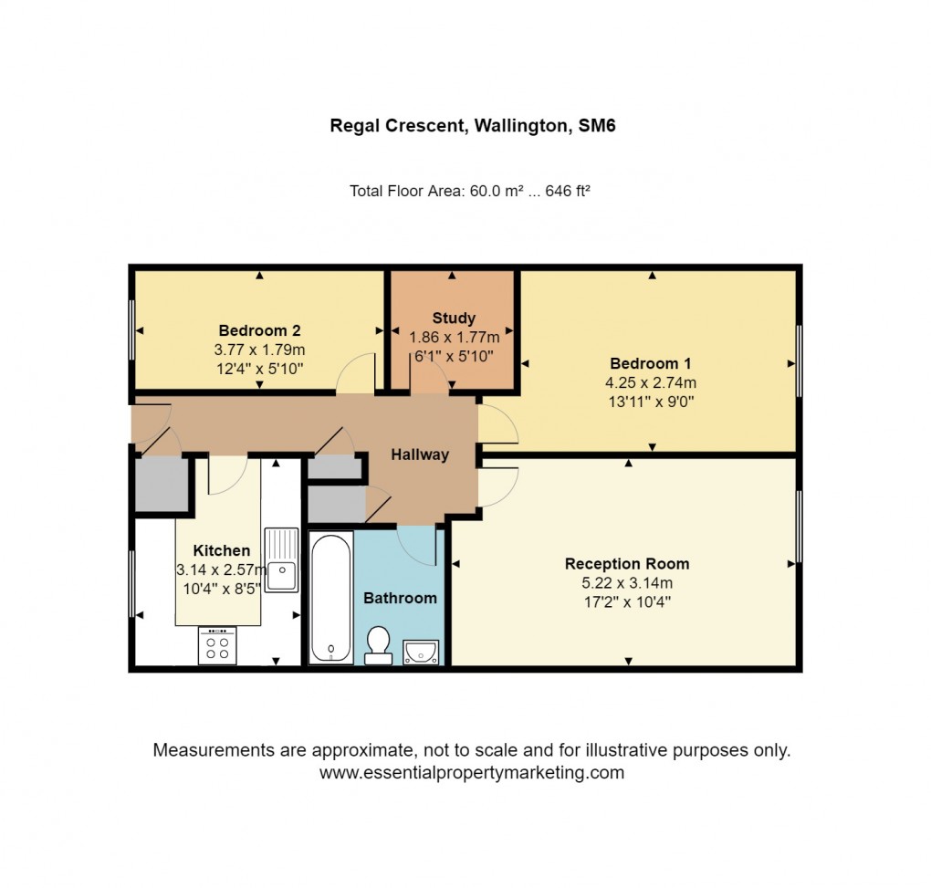 Floorplan for Regal Crescent, Wallington, Surrey