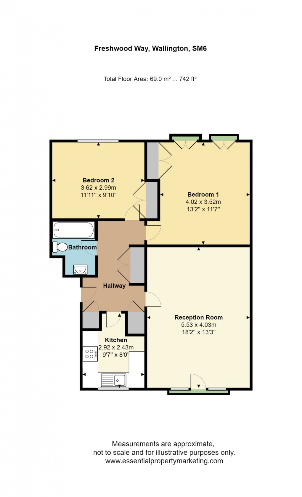 Floorplan for Freshwood Way, Wallington, Surrey