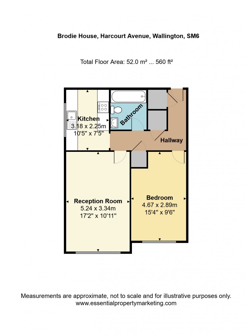 Floorplan for Harcourt Avenue, Wallington, Surrey