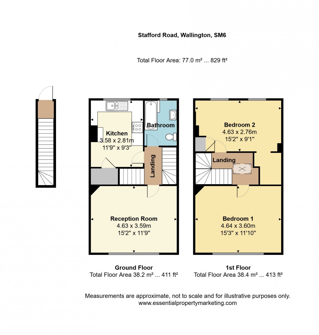 Floorplan for Stafford Road, Wallington, Surrey