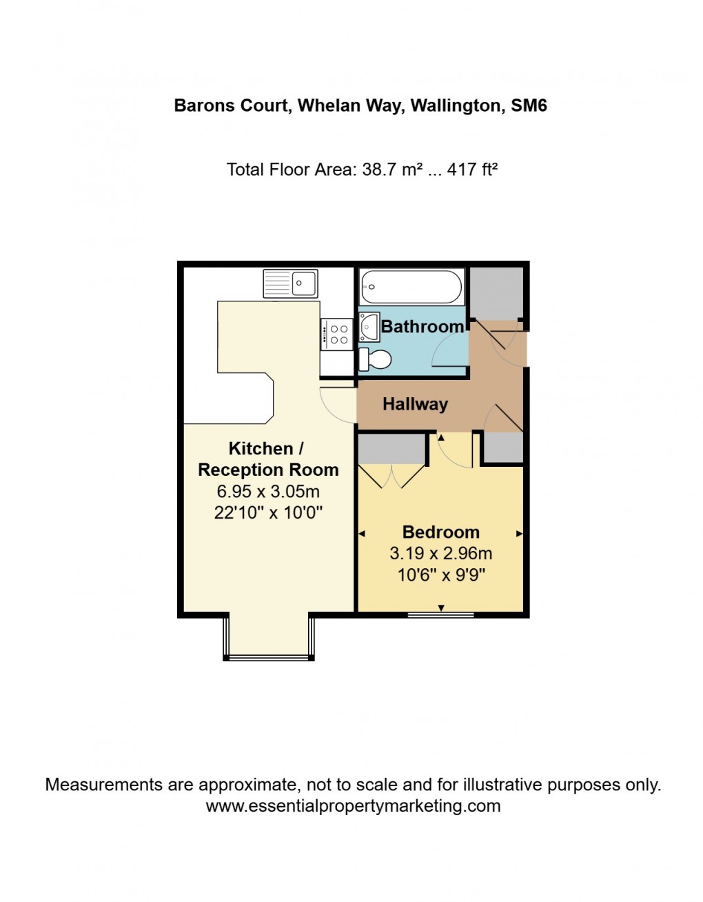 Floorplan for Whelan Way, Wallington, Surrey