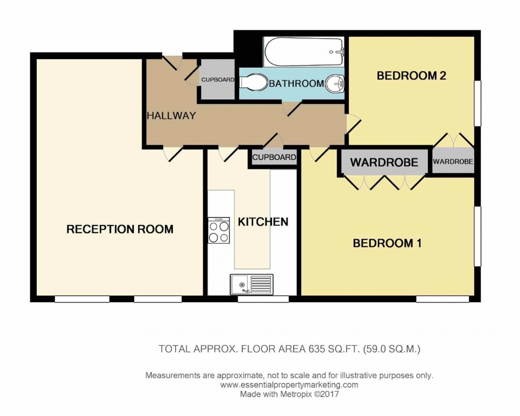Floorplan for Clarendon Road, Wallington, Surrey